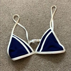 blue and white swimsuit